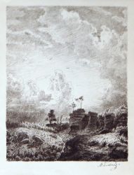 Originální příloha „Turnovská krajina“ z publikace: Dvacet pět obrazů s poznámkami o době a díle, 1945